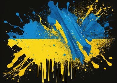 Ukraine Flag Paint