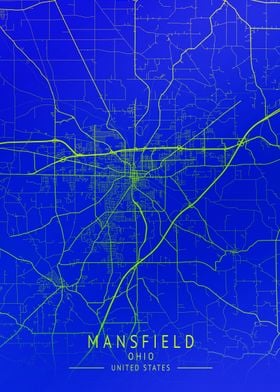 Mansfield USA City Map