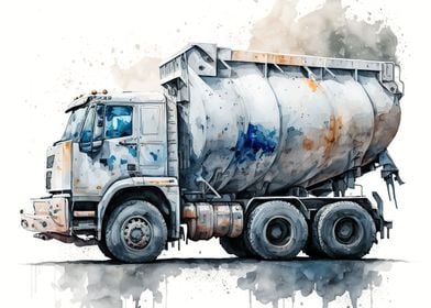 Watercolor truck 