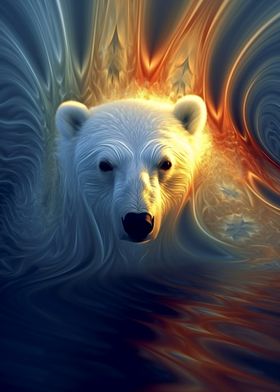 Abstract Polar Bear