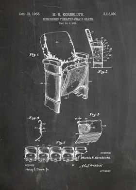 Theater chair seats patent