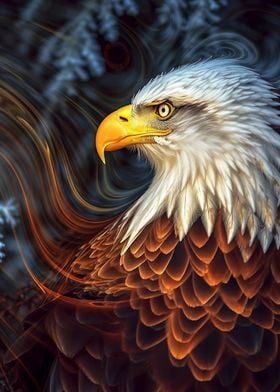 Abstract Bald Eagle