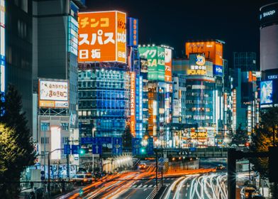 Night in Shinjuku Tokyo