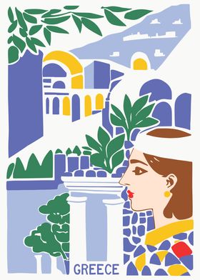 Greece Travel Poster