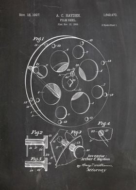 Film reel patent 1927