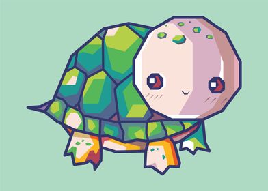 Cute Turtle Popart