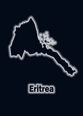 Eritrea map glow