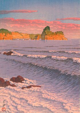 Hasui Kawase Beach Ukiyo E