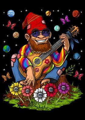 Psychedelic Gnome Hippie