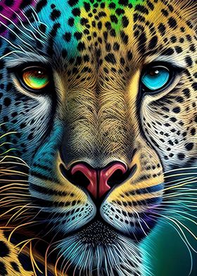 Colorful Cheetah Animals