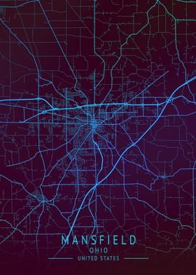 Mansfield USA City Map