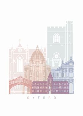 Oxford skyline pastel