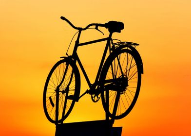 bike in sunset