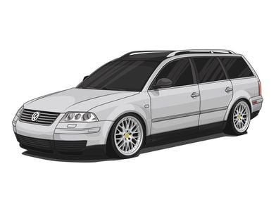 VW Passat B5 3BG White