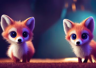 Cute Fox Cubs