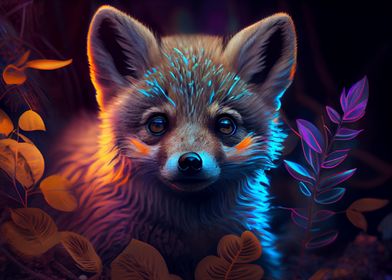 Colorful wolf