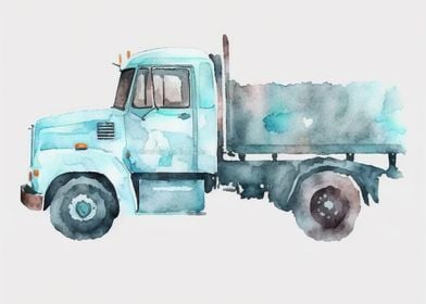 Watercolor truck