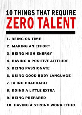 Require Zero Talent 