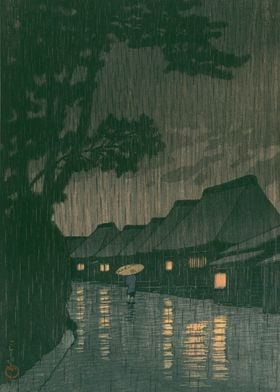 Kawase Hasui Rain Maekawa