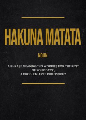 hakuna matata definition