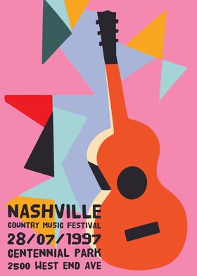 Colorful Country Music Art