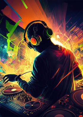 Neon dj 