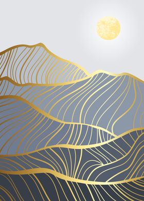 Abstract Mountain Gold 