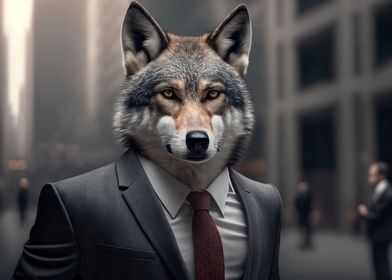 Wolf in a business suit