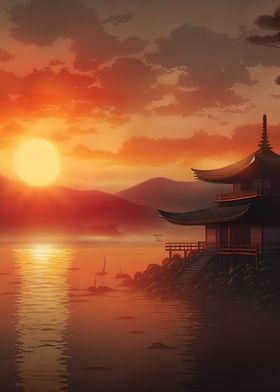 Beautiful Japan Sunset 