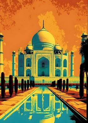 Taj Mahal India Colors