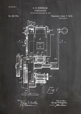 Kinetoscope patent 1910