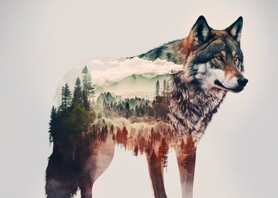 double exposure of a dog