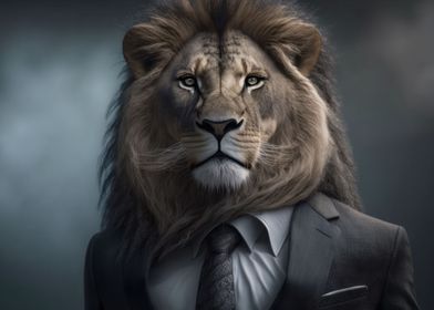 Lion in a business suit