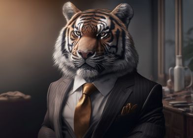 Tiger in a business suit