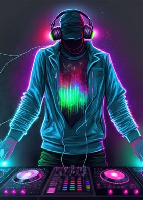 Neon dj 