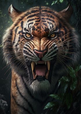 Angry Tiger portrait