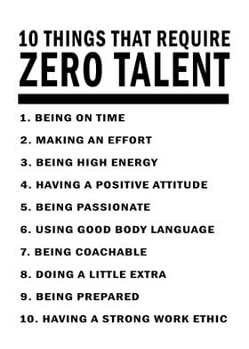 Require Zero Talent