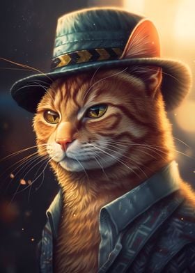 Gangster Ginger Cat