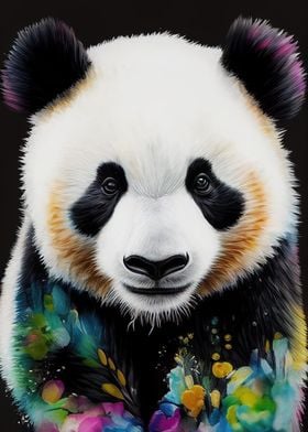 Colorful Panda Animals