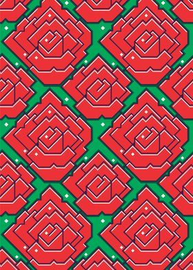 SQUARE ROSE PATTERN 