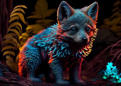 Colorful wolf