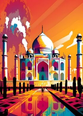 Taj Mahal India Pop Art