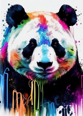 Colorful Panda Animals