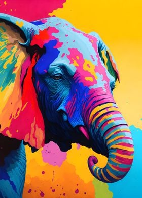 Elephant Color Explosion