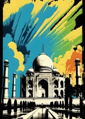 Taj Mahal Pop Art Colors