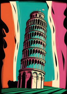 Tower of Pisa Italy Colors