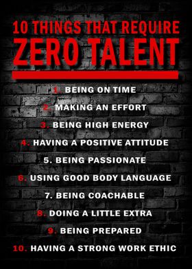 Require Zero Talent