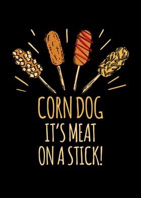 Corn Dog Its Meat On Stick