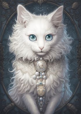 Fluffy White Kitten 08