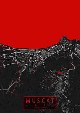 Muscat City Map Oriental